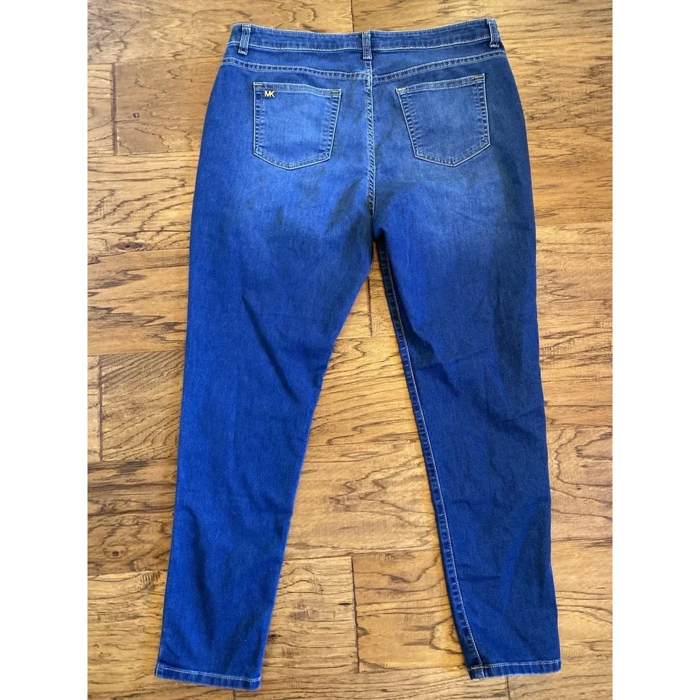 Michael‎ Kors Selma Skinny Jeans Womens Size 16 Blue Stretch Denim Mid Rise